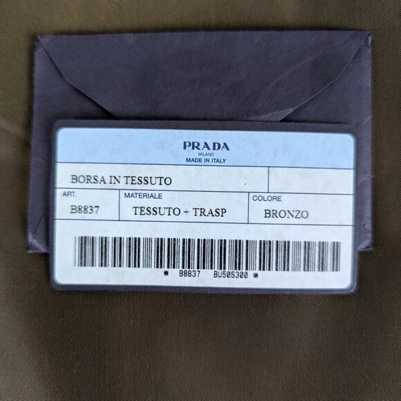 Authentic PRADA Canapa Shoulder Bag in Nylon with LOGO Made in Italy - Picture 11 of 16